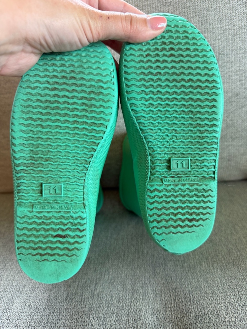 Hunter Sparkle Teal Green Slip On Rain Boots Waterproof Kids UK 11 / US 12/13 - Picture 9 of 9